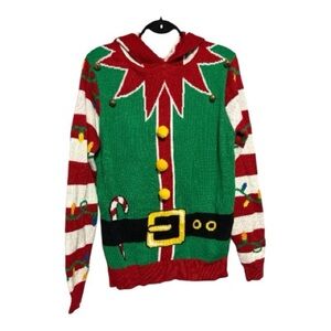 Urban Heritage Christmas Sweater. Red, White and Green. Size M.